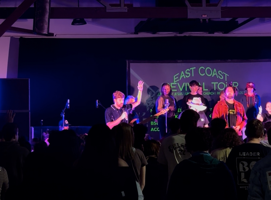 Young people gathered at a community event